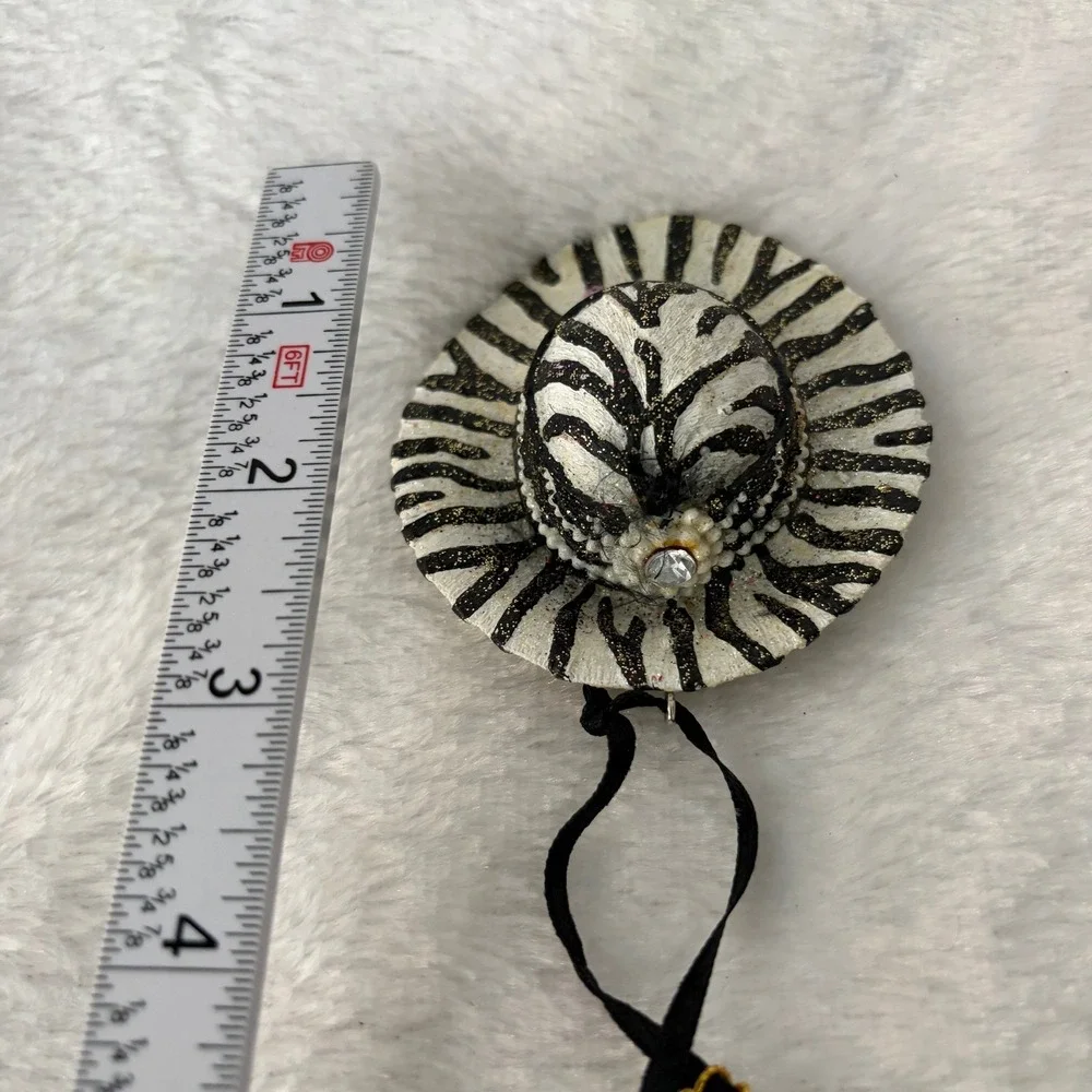 Fashion Shoe Ornament Lot 7pc Zebra‎ Brocade Glam Diva North Pole Glass Stiletto